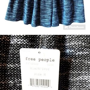 NWT FREE PEOPLE BLACK AND IVORY SHORT SKIRT